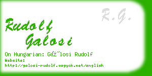 rudolf galosi business card